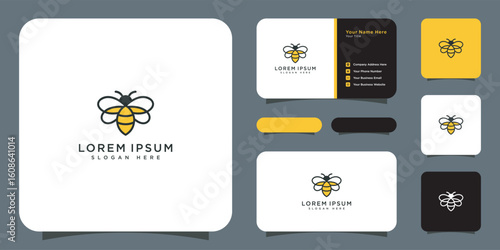 honey Bee animals logo vector