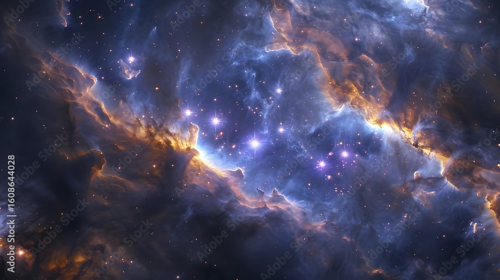 Fototapeta premium Vibrant stellar nursery in the cosmos