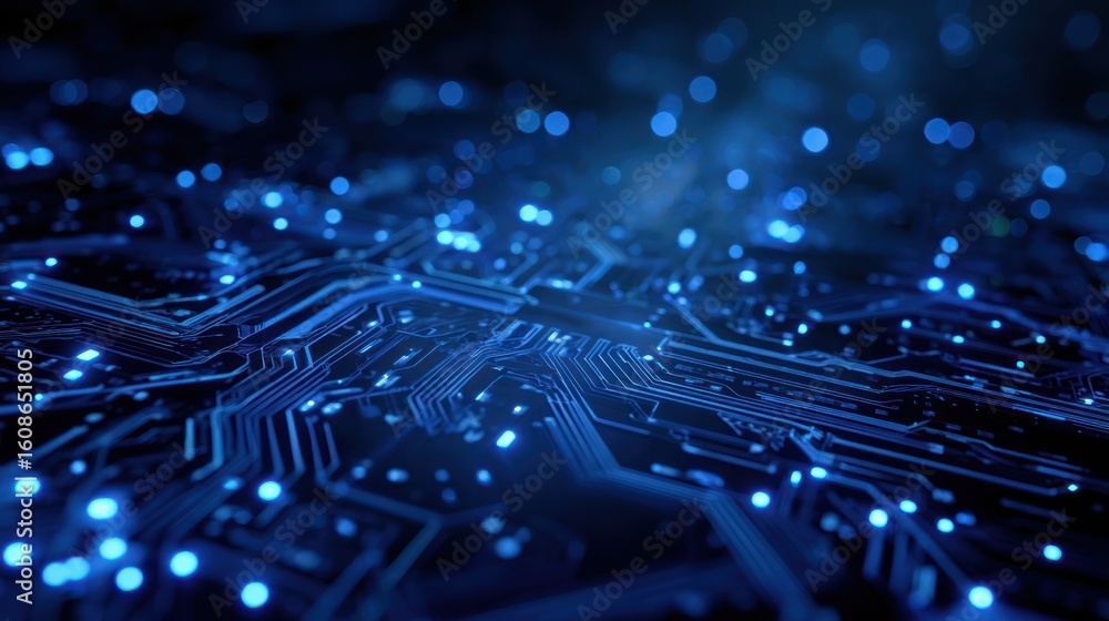 Fototapeta premium Abstract circuit board close-up