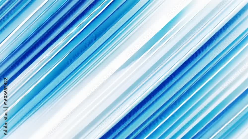 Dynamic motion graphic with blue and white parallel lines for creative projects