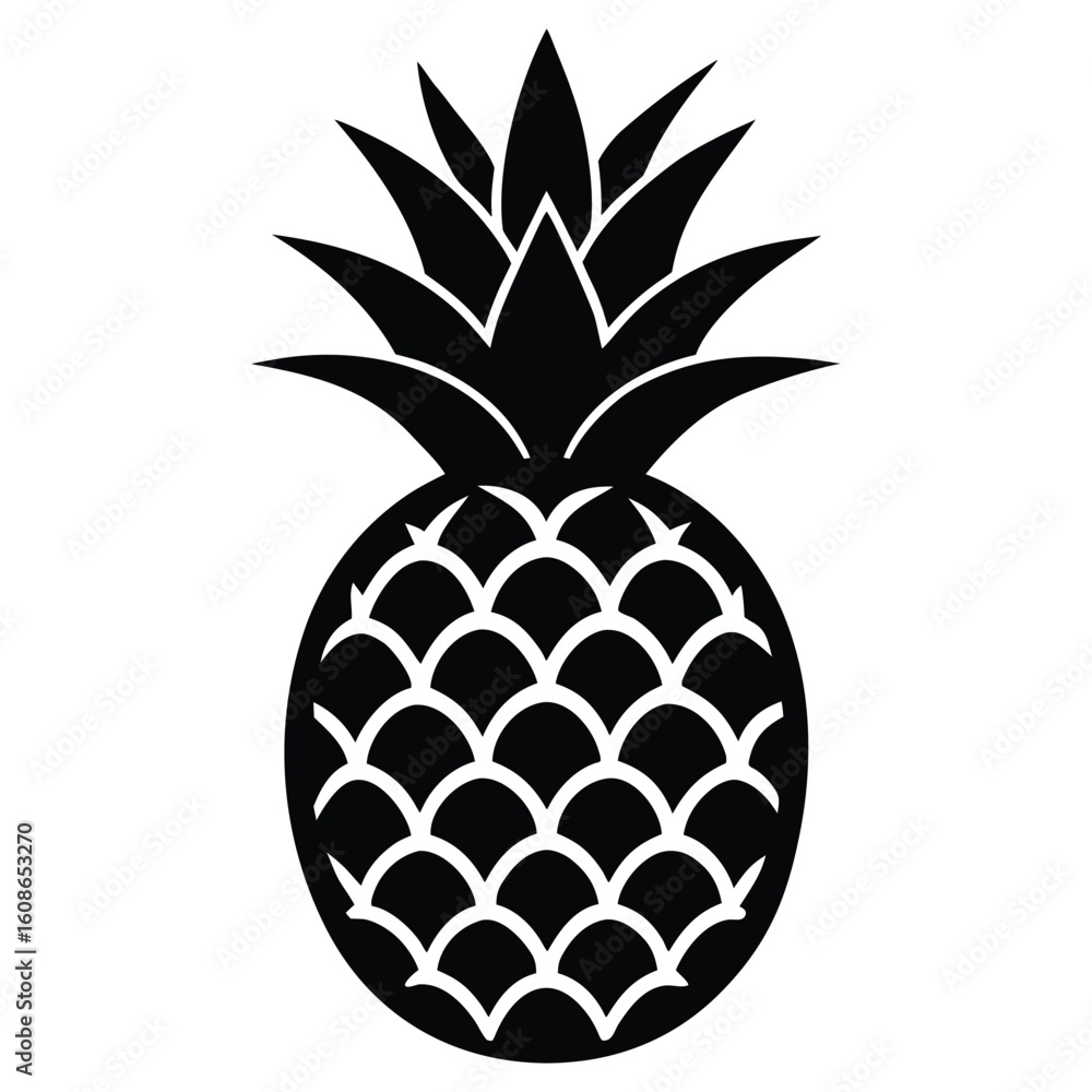 Obraz premium pineapple vector illustration
