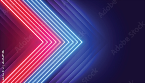 eye catching LED laser line abstract background in neon style