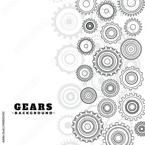gear and cog wheel on white background design