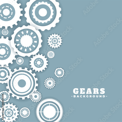 3d style gearwheel motion transmission concept background