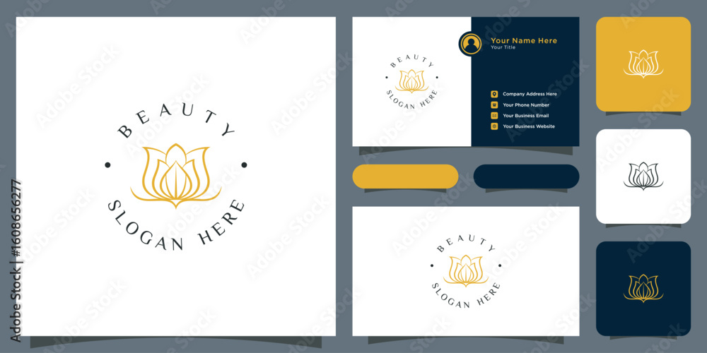 Fototapeta premium flower nature logo design template vector