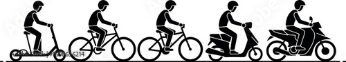 Evolution of personal transportation silhouettes