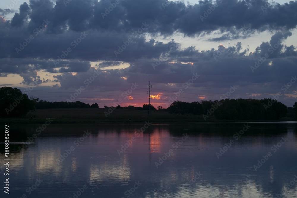 Fototapeta premium sunrise over the river