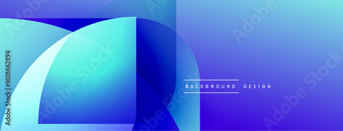 Abstract blue layers create dynamic visual effect. Gradient shades suggest depth, modern aesthetic. Text reads background design.