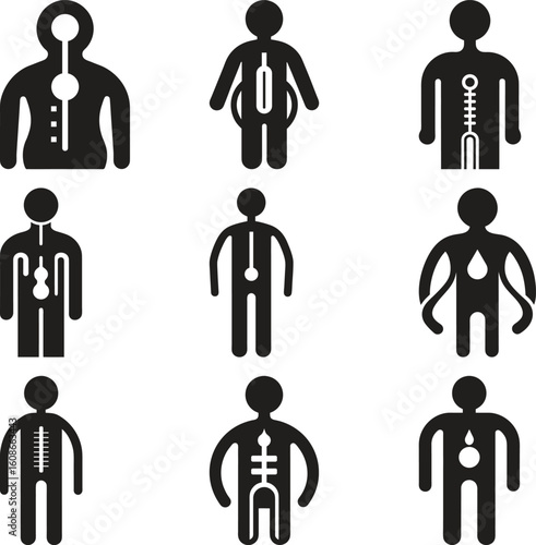 Different Body Types and Health Conditions Illustrated