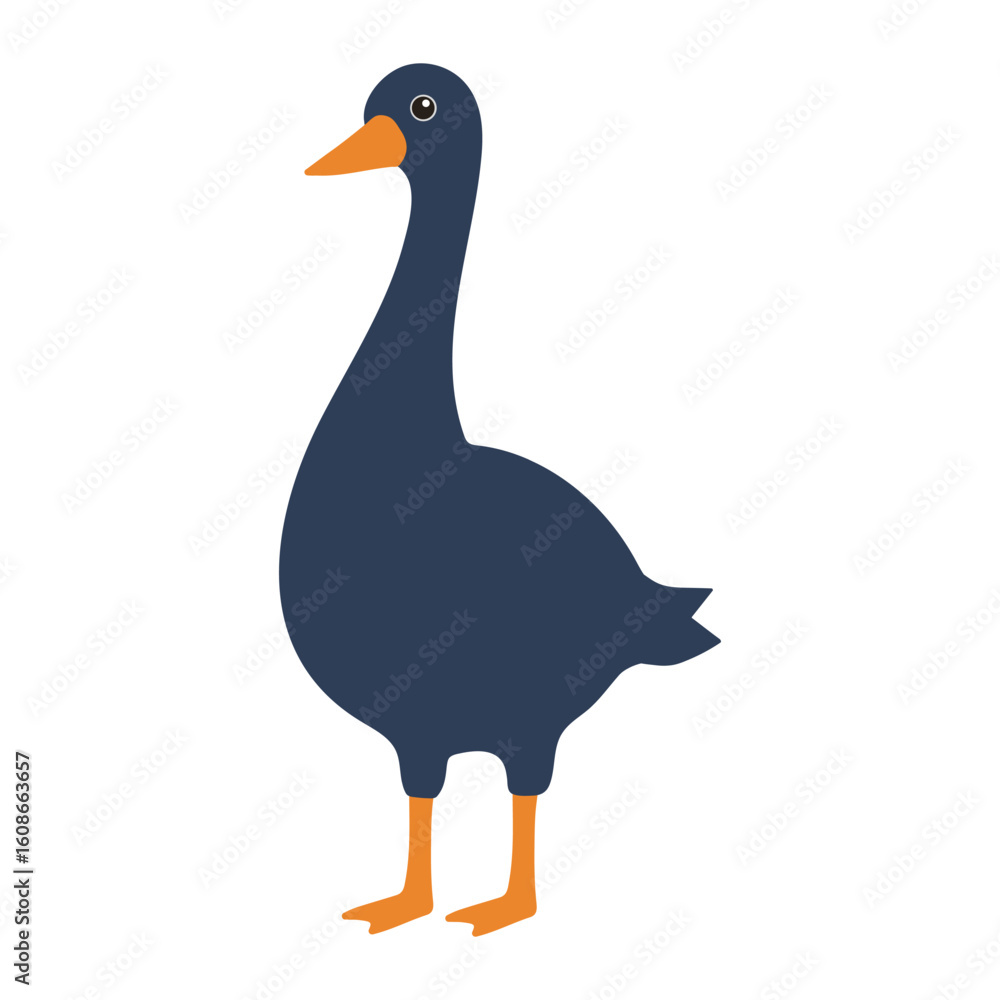 Obraz premium Cute Duck Illustration Flat Design