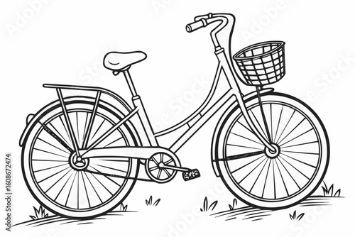 Outline of a bicycle