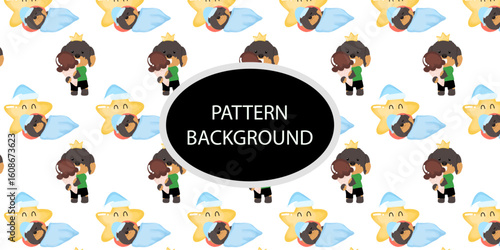 cute doodle dog pattern background. Baby dog new born pattern background design. fabric, textile. Trendy scandinavian vector background. Perfect for kids apparel,fabric, textile, nursery decoration