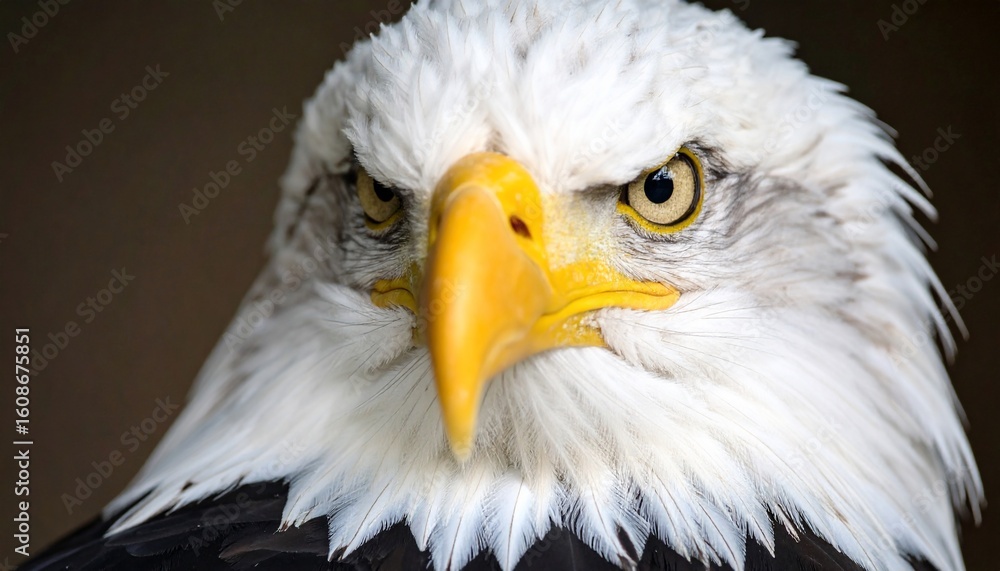 Fototapeta premium Majestic Bald Eagle Portrait: A Close-Up Look