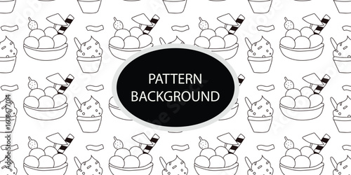 Handrawn fast food pattern background. Trendy scandinavian vector background. Perfect for kids apparel,fabric, textile, nursery, decoration wrapping paper