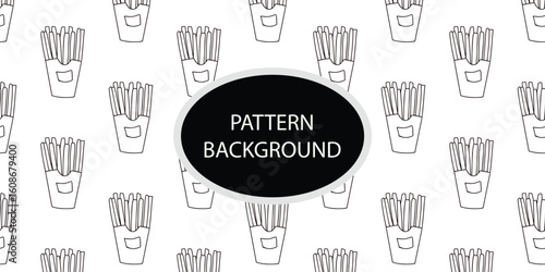 Handrawn fast food pattern background. Trendy scandinavian vector background. Perfect for kids apparel,fabric, textile, nursery, decoration wrapping paper
