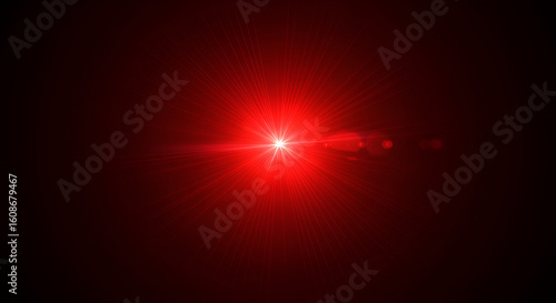 Red lens flare on black background (1)