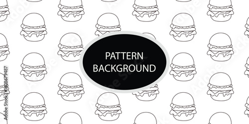 Handrawn fast food pattern background. Trendy scandinavian vector background. Perfect for kids apparel,fabric, textile, nursery, decoration wrapping paper