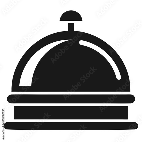 service bell, hotel reception bell silhouette