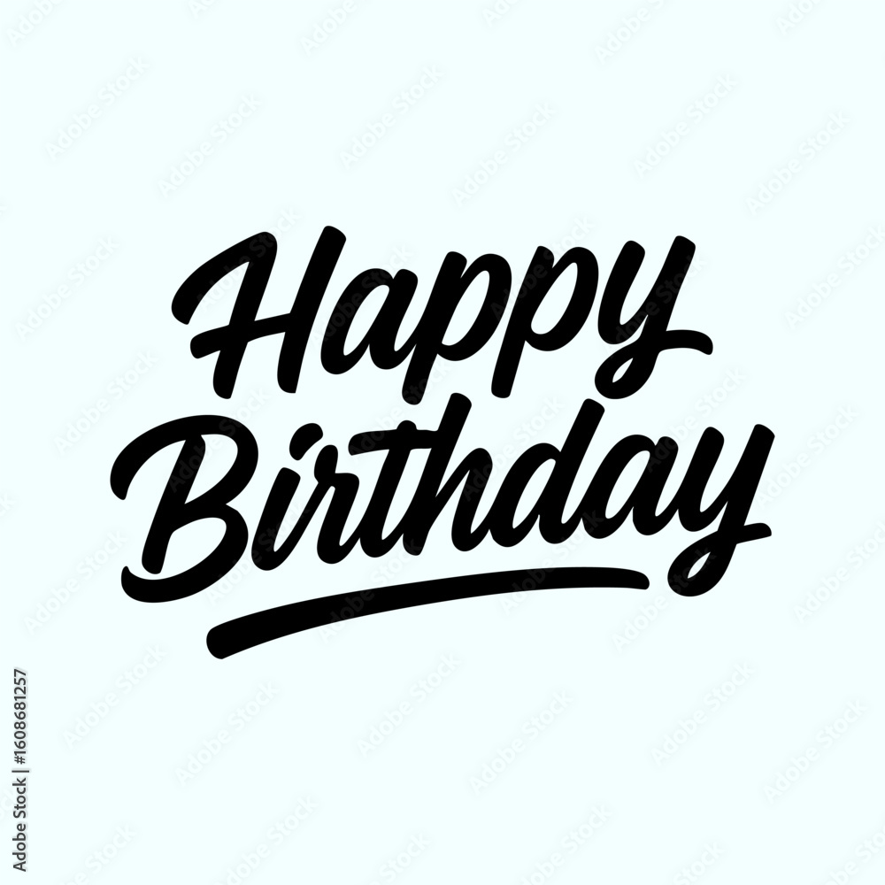 Obraz premium Happy Birthday Calligraphy Script Vector