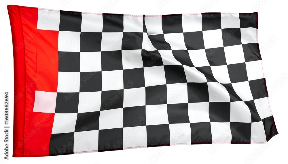 Fototapeta premium Checkered race flag billowing
