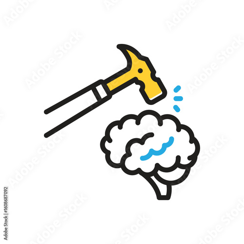 Multi color icon for stroke