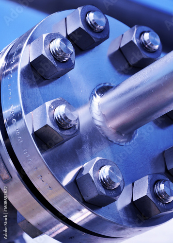 The flanged connection of pipeline