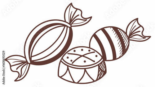 hand drawn vector illustration of an apple