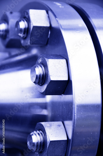 The flanged connection of pipeline