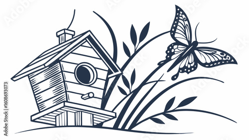 bird house on tree