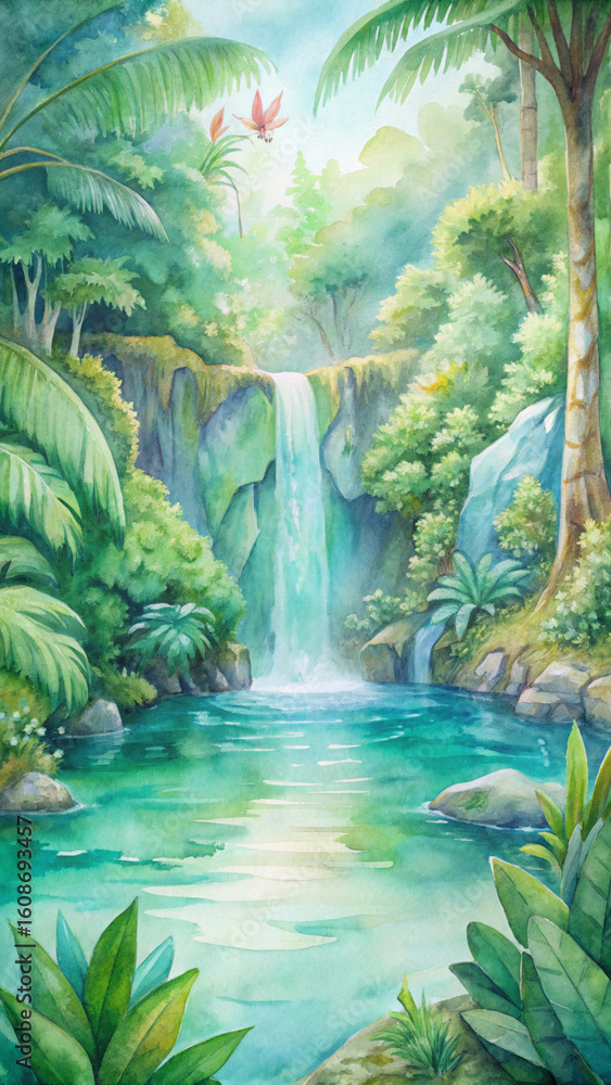 Fototapeta premium waterfall in the forest
