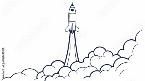 space rocket vector illustration