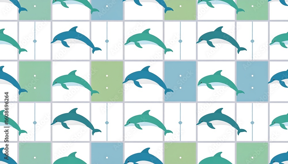 Dolphin pattern on a grid Dolphin pattern on a grid