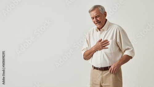 The elderly suddenly suffers from chest pain