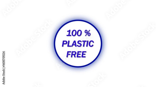 Wallpaper Mural Animated plastic free circular label badge eco friendly environment design loop. Eco friendly plastic free circular badge animation sustainable environment branding. Torontodigital.ca