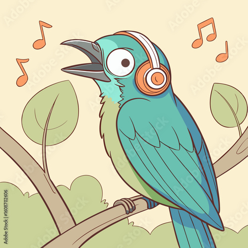 vector illustration of a parrot