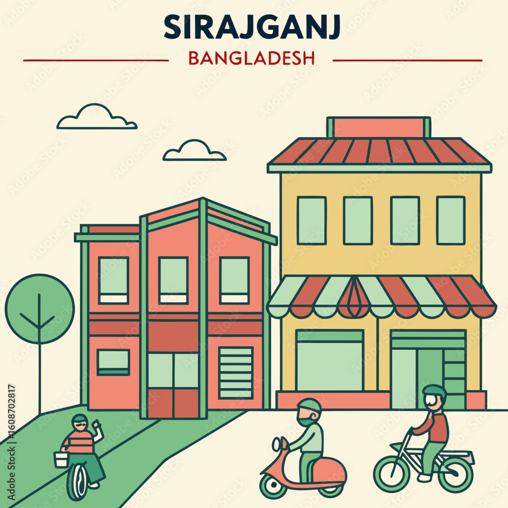 Obraz premium seamless pattern with houses