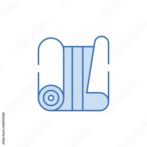 Yoga Mat icon design with white background stock illustration