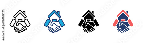 Agreement icon sheet multiple style collection