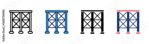 Scaffoldings icon sheet multiple style collection
