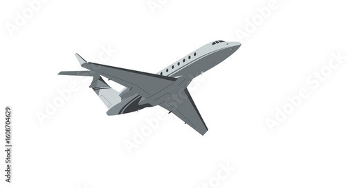 Wallpaper Mural Gray Private Jet Ascending with Sleek Design and Streamlined Appearance. Torontodigital.ca