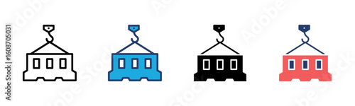 Road Block icon sheet multiple style collection