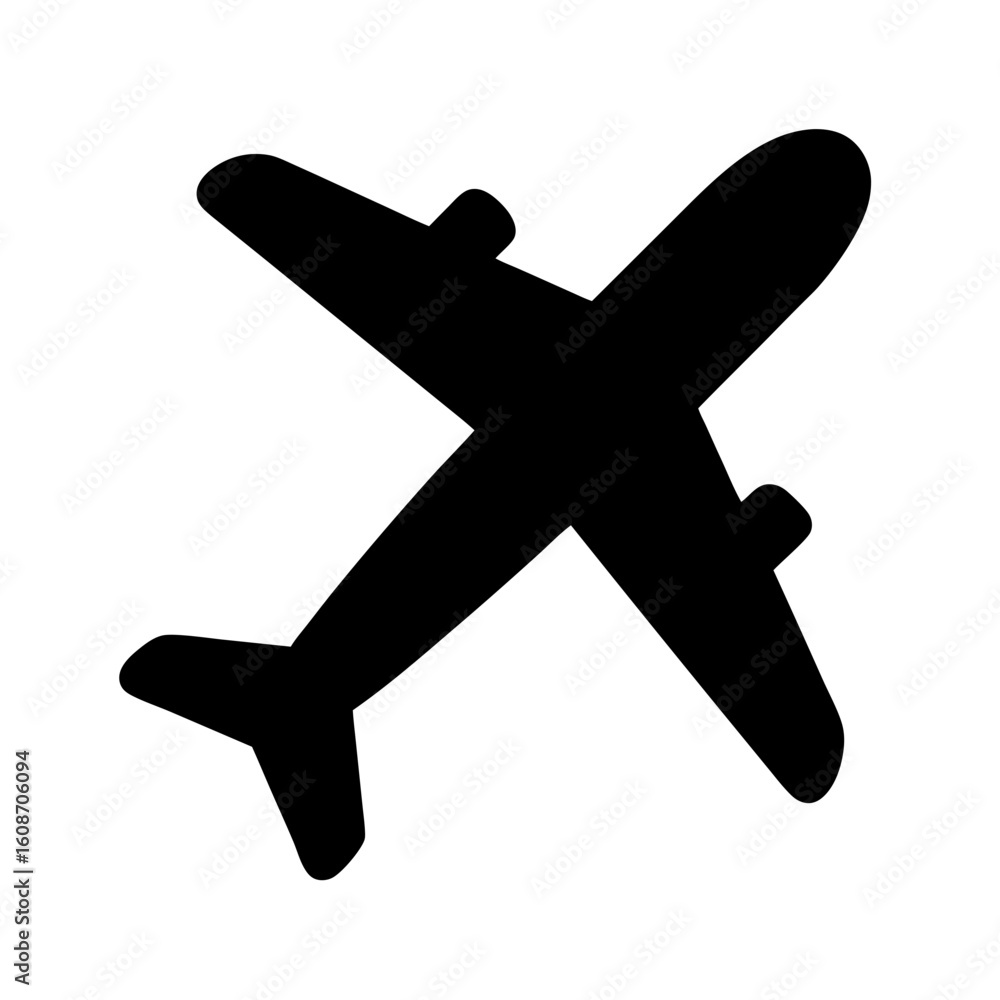 Obraz premium Icon of an airplane flying, representing travel and modern transportation methods