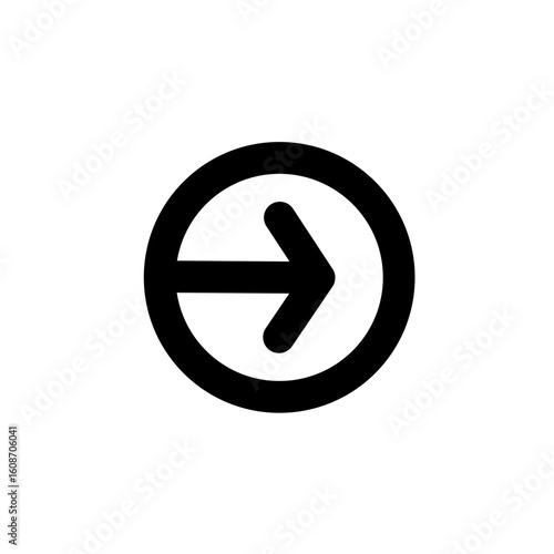A single black arrow icon pointing to the right in a bold, minimal style for digital use