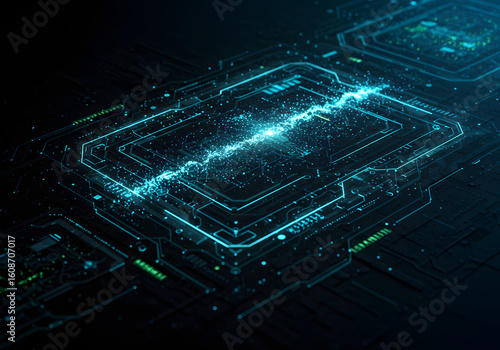 Futuristic Dark AI Technology Background