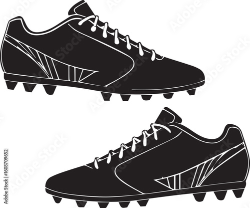  sports cleats silhouette vector illustrator
