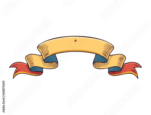 Colorful Multi Layered Ribbon Banner Design