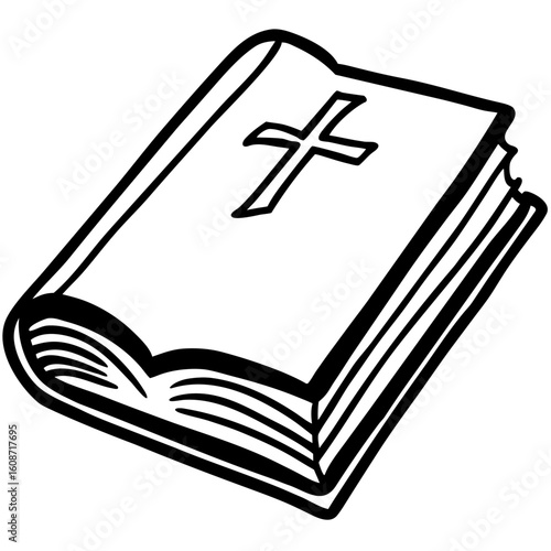 Sacred Scripture Minimal Vector Illustration