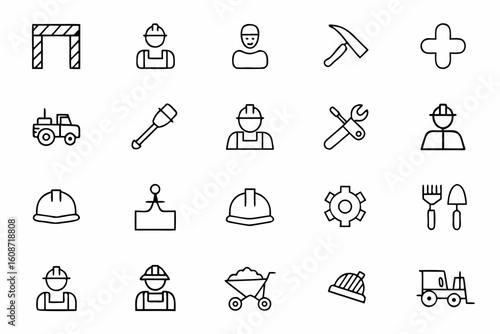 A minimal yet impactful bundle of line illustrations representing hardworking individuals across essential jobs. Best for labor movements, educational content, and editorial vectors.