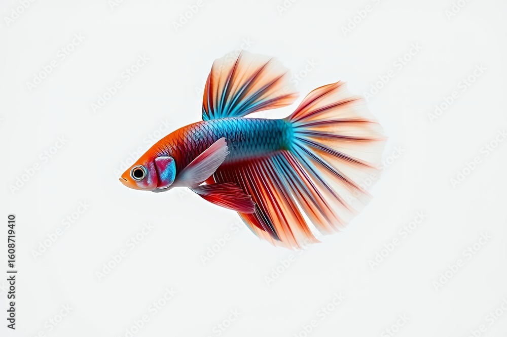 Fototapeta premium Dancing Colors: The Graceful Betta