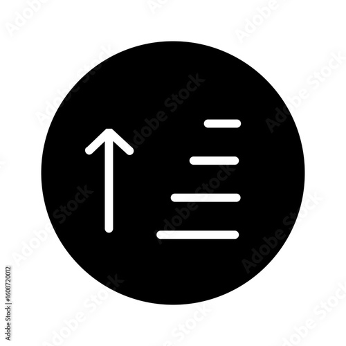 Vector solid black icon for Sort